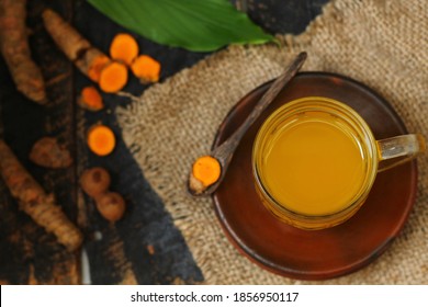 A Glass Of Tumeric Tea, A Herbal Tea