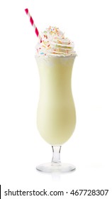 Glass Vanilla Milkshake Whipped Cream Isolated Stock Photo 467728307 ...