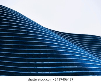 Glass wall curve Architecture details Modern building Exterior  - Powered by Shutterstock