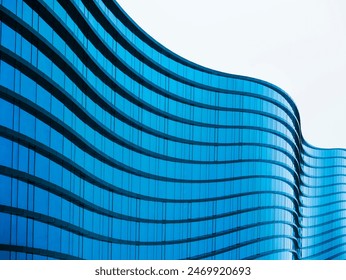 Glass wall curve Architecture details Modern building Exterior  - Powered by Shutterstock