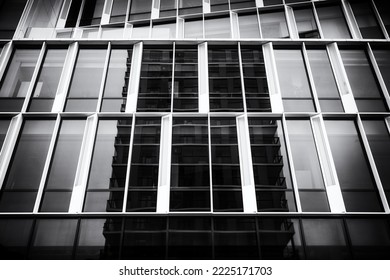 Glass Wall Exterior Of High Rise Building As Background