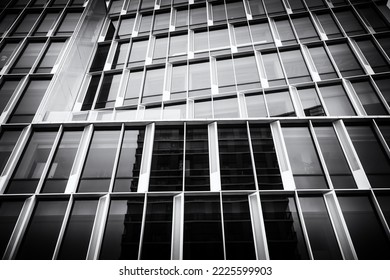 Glass Wall Exterior Of High Rise Building As Background