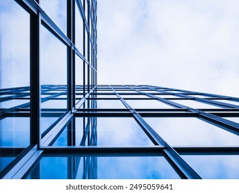 Glass wall Steel structure Architecture details Modern building Exterior Business background - Powered by Shutterstock