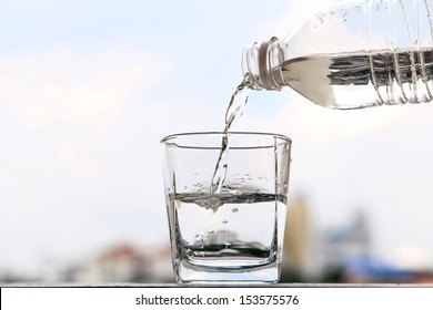 Glass Of Water And Bottle