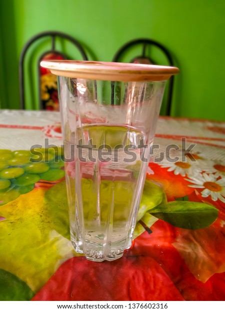 Glass Water Covered Lid Stock Photo (Edit Now) 1376602316