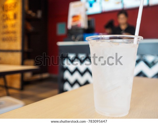 Glass Water On Desk Restaurant Stock Photo Edit Now 783095647