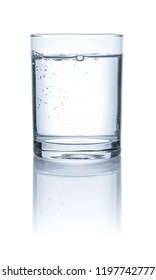 A Glass With Water On A White Background