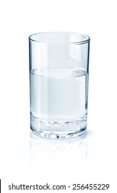 Glass Of Water  On White Background