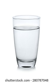 Glass Of Water On White Background