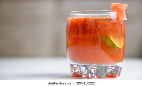 A Glass Of Watermelon Mocktail 