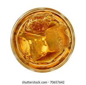 Glass Of Whiskey, Top View