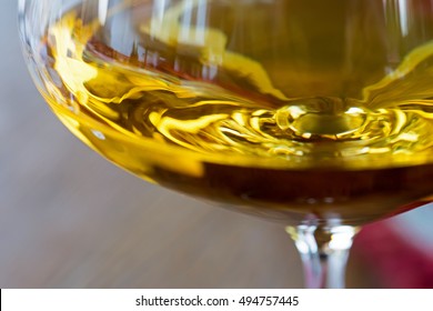 Glass of White Wine Close Up