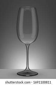 A Glass Of Wine.empty Transparent Wine Glass, 