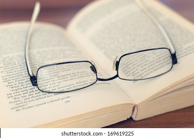 Glasses And Book