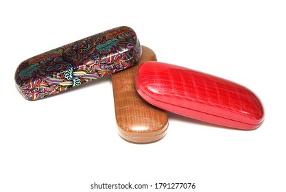 Glasses Case. - Eyeglass Cases On A White Background