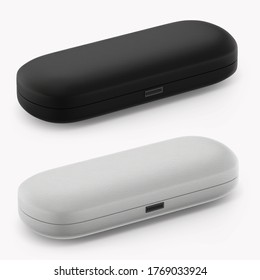 Glasses Case Mockup Isolated On White Background. Side View.