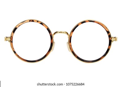 Glasses isolated on white background for the design of portraits - Shutterstock ID 1075226684