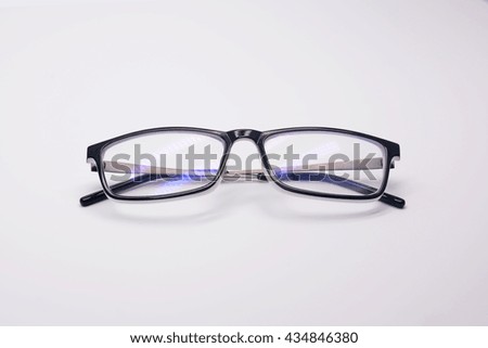 Glasses. Isolated on white background, Black Eye Glasses