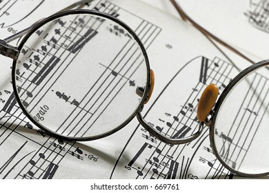 glasses on a note sheet