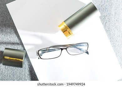 Glasses on paper with the engineer's office. - Powered by Shutterstock