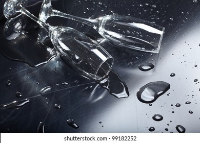 glasses on the table