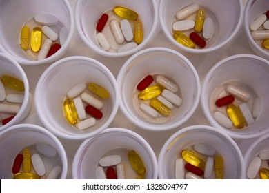 Glasses With Pills, Treatment, Pills, Medicine, Doctor, Pharamcy, Prescription, Drug, Healthy, Cold, Vitamin, Psych Ward, Addiction, Retirement Home