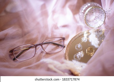 Glasses And Rings. Cute Fashion Items.