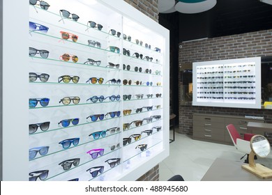 glasses shelves
