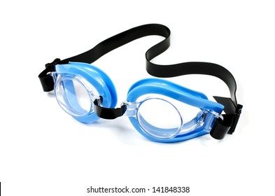 Glasses For Swimming Isolated On A White Background