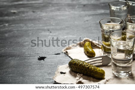 Similar – Image, Stock Photo Glasses with pickled vegetables and fruit