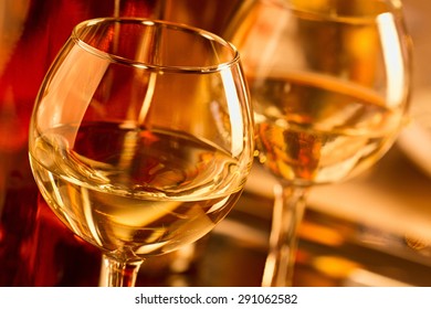 Glasses Of White Wine