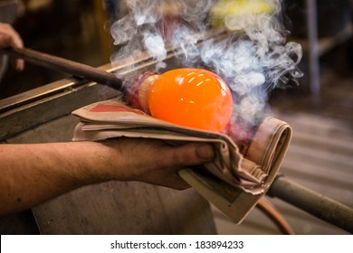 Glassworks glass manufacturing process  - Powered by Shutterstock