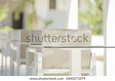 GLASSY TABLE BACKGROUND FOR MONTAGE FOOD, DRINKS AND BEVERAGES, SUMMER BEACH RESTAURANT BAR BACKDROP