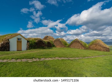 Glaumbaer, Large Farm Turf House Dating From The Late 1800s, Which Reproduce A Style Of Construction Used For Centuries In Iceland, Skagafjörður In North-Iceland