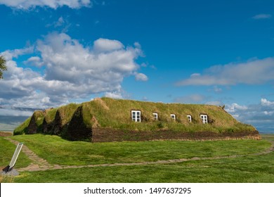 Glaumbaer, Large Farm Turf House Dating From The Late 1800s, Which Reproduce A Style Of Construction Used For Centuries In Iceland, Skagafjörður In North-Iceland