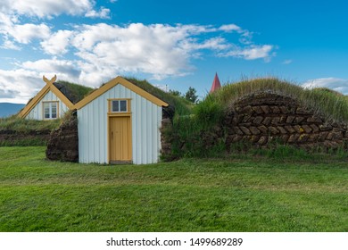 Glaumbaer, Large Farm Turf House Dating From The Late 1800s, Which Reproduce A Style Of Construction Used For Centuries In Iceland, Skagafjörður In North-Iceland