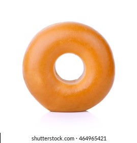 Glazed Donut On White