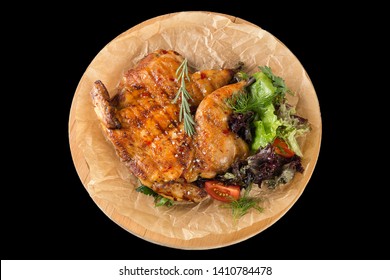 Glazed Tobacco Chicken In Sweet-spicy Sauce On Png Or Transparent Background