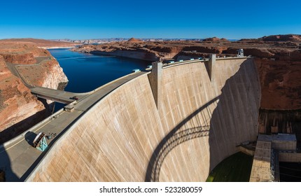 Glen Canyon Dam On Colorado River, Page, Arizona, US