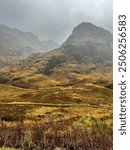 Glen Coe, Scotland on a misty autumn day