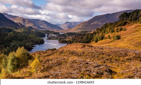 Glen Affric’s stunning landscape is the perfect combination of pinewoods, lochs, rivers and mountains It is perhaps the most beautiful glen in Scotland. - Shutterstock ID 1198414693
