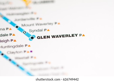 Map Of Glen Waverley Glen Waverley Station Melbourne Metro Map Stock Photo 626749442 |  Shutterstock