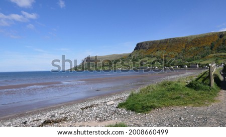 Glenariff Waterfoot Beach and Glen Co Antrim Northern Ireland 