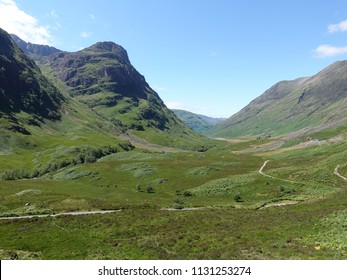 Glencoe, A Famous Glen In The Scottish Highlands Scene Of A Bloody Massacre.