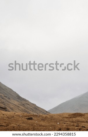 Glencoe Valley in Fog. Scotland UK