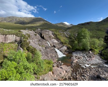 Glencoe Waterfall Wide Angle View