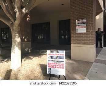 Glendale, Ariz. / US - October 21, 2017: Signs For The Third Annual Missing In Arizona Event, A Community Outreach Program To Generate Or Update Reports From Families Of Missing Persons. 0728