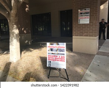 Glendale, Ariz. / US - October 21, 2017: Signs For The Third Annual Missing In Arizona Event, A Community Outreach Program To Generate Or Update Reports From Families Of Missing Persons. 0730