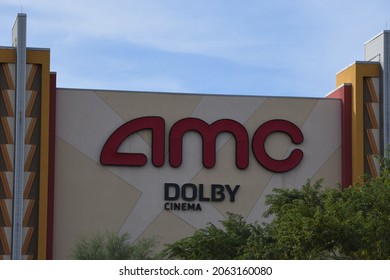 Glendale Arizona 10-23-2021 Sign For AMC Cinema Dolby Movie Theater At Westgate 