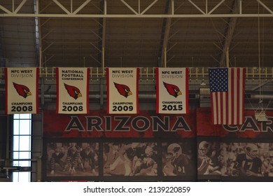 Glendale Arizona 3-17-2022 Banners At State Farm Stadium For The Arizona Cardinals Football Team